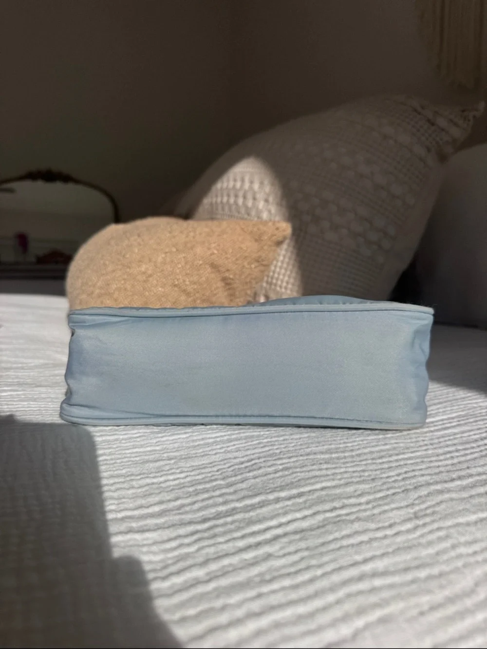 Prada Baby Blue Nylon Mini Shoulder Bag Y2K Authenticated w/ COA - Picture 7 of 11